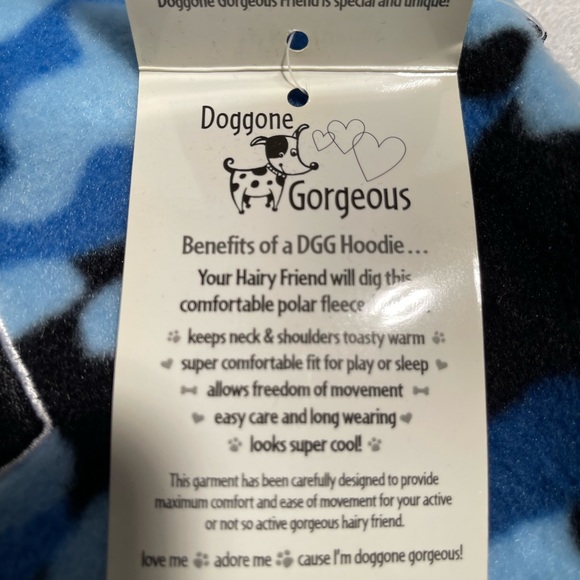 NEW Limited Edition DGG Dog Blue Camo Hoodie M - Picture 8 of 12